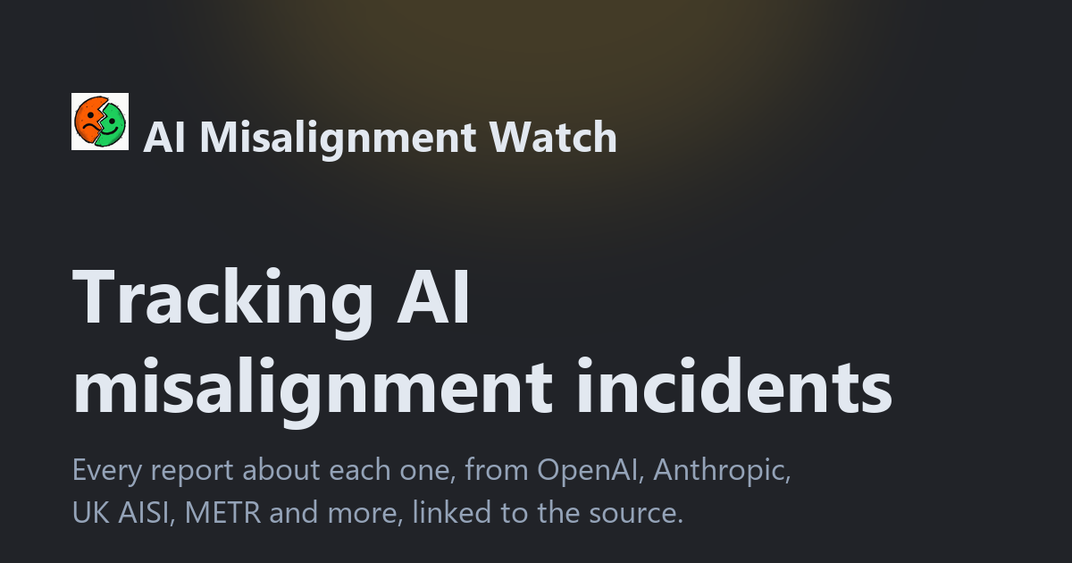 AI Misalignment Watch: отслеживание инцидентов с ИИ
