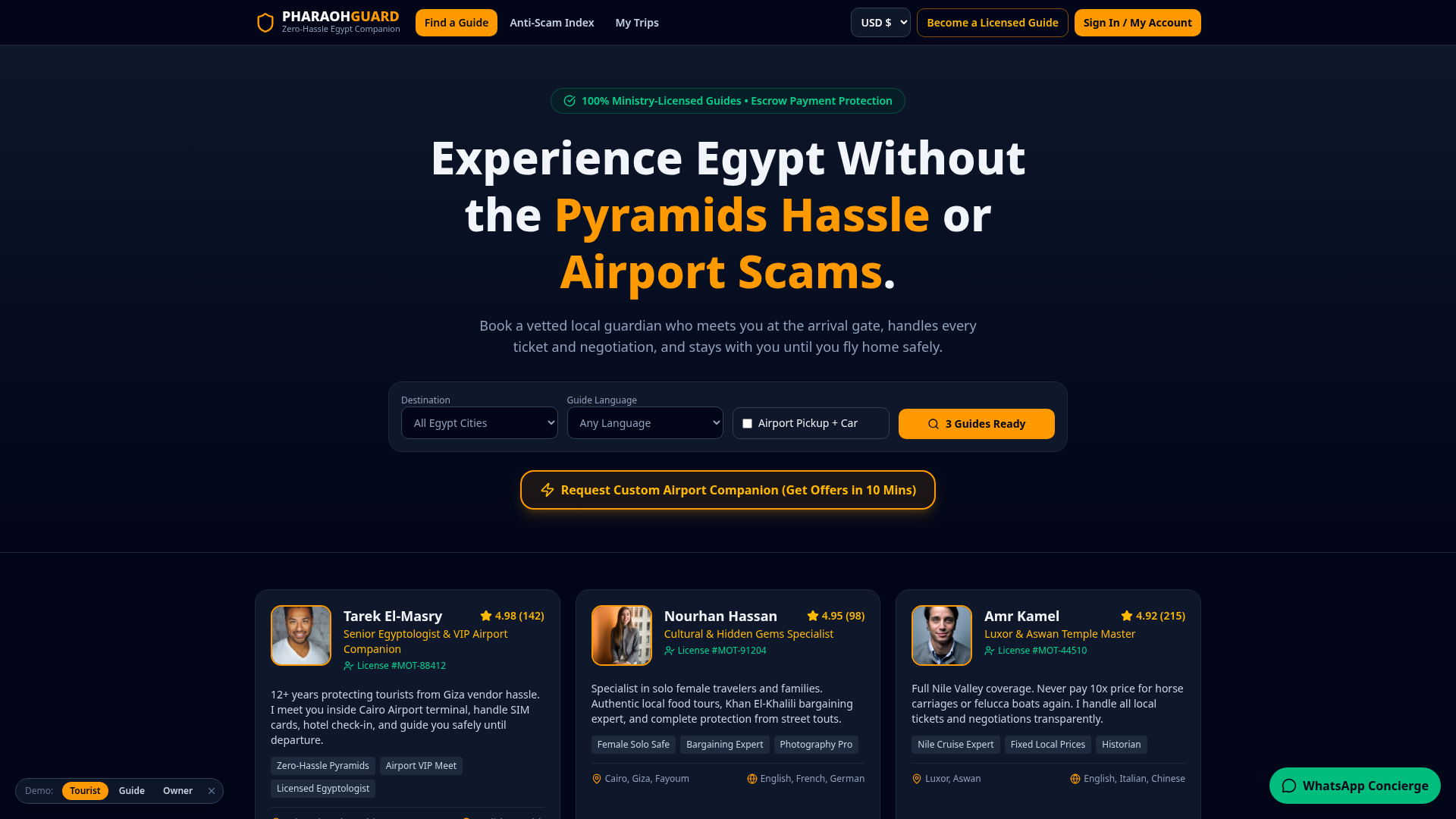 PharaohGuard: Анти-скам платформа для туристов в Египте