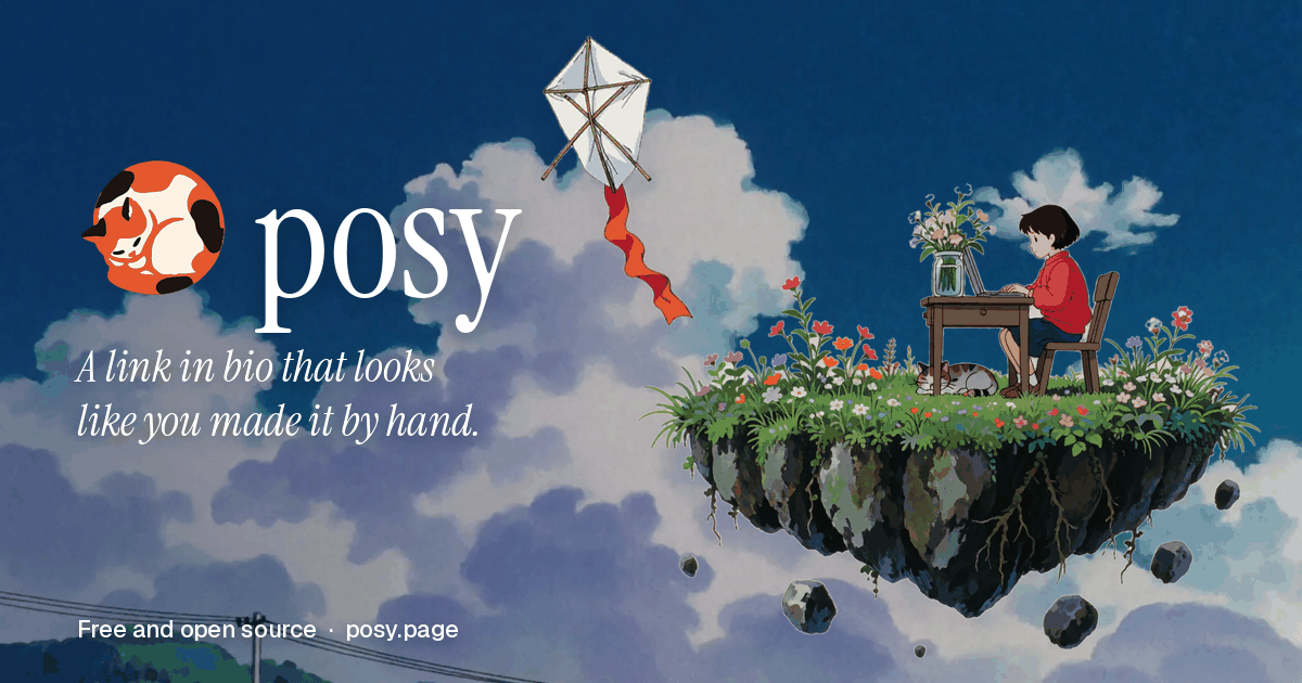 Posy: открытый инструмент для создания link-in-bio страниц