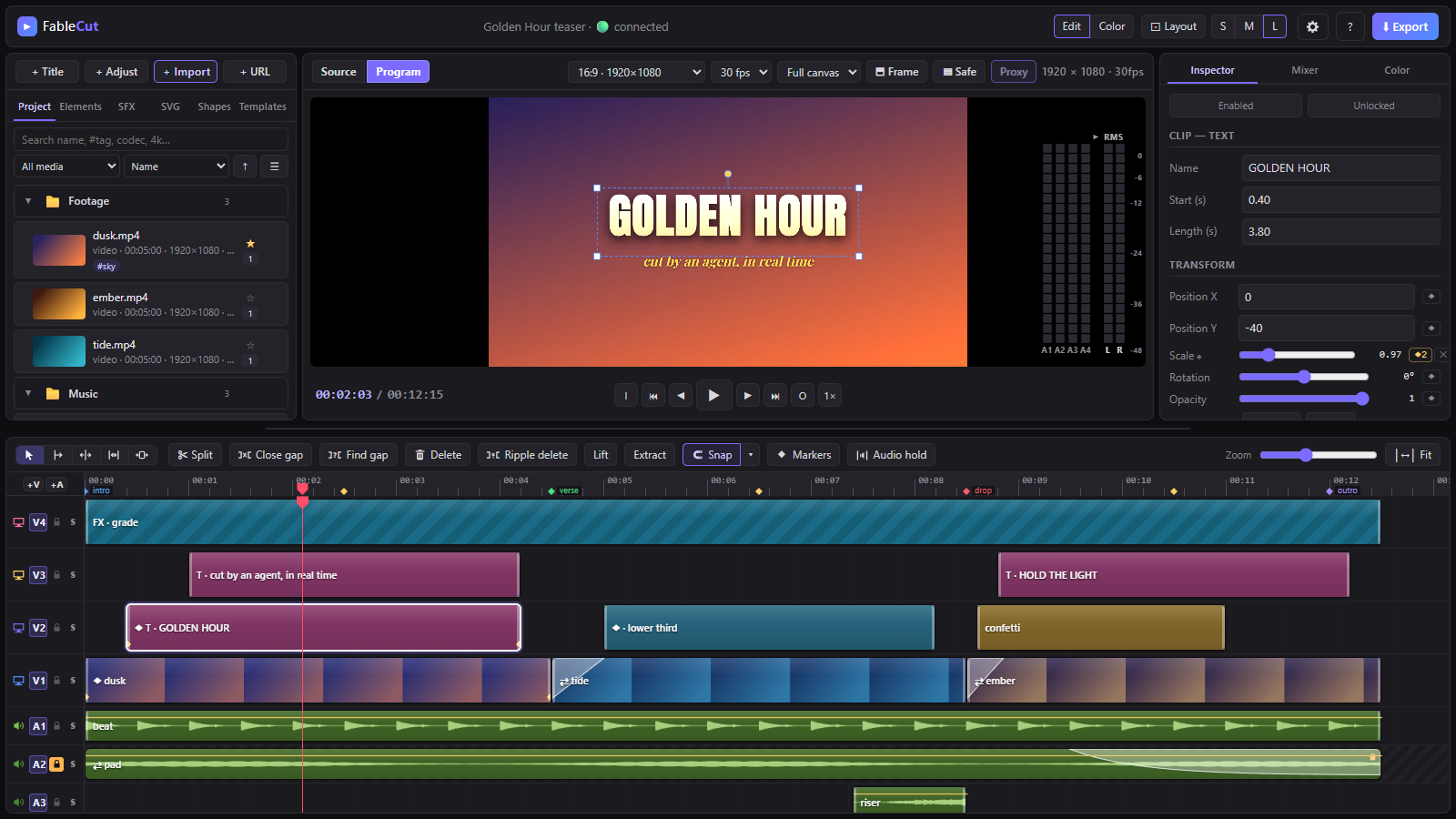 FableCut: AI-редактор видео с удалённым сервером MCP — проект из VibeCoding ленты