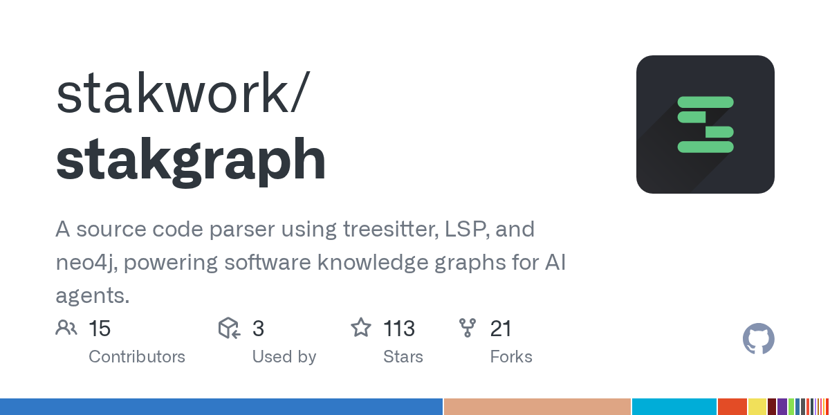 Ваша AI-агентура тратит тысячи токенов на чтение файлов? Замените это графом кода! StakGraph использует tree-sitter и Neo4j для создания графа функ...